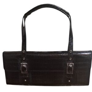 Maxx New York Alligator Print Handbag,  Black